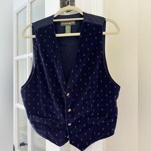 Outback red corduroy vest with design vintage